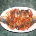 Delicious herring in tomato marinade