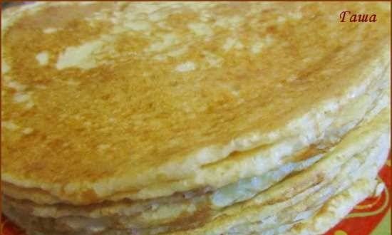Pancakes "Russians" on dough