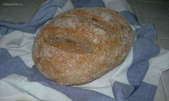 Rustic bread with seeds, bran, grains