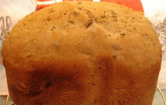 Bread with olives and oregano (bread maker)