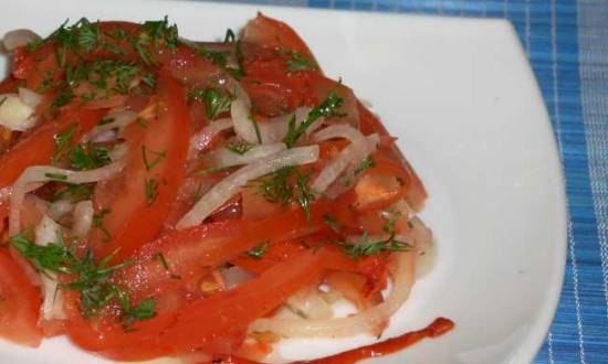 Tomato and onion salad (Achchik - chuchuk)