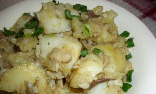 Potatoes with porcini mushrooms