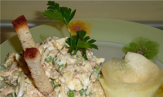 Cod liver salad