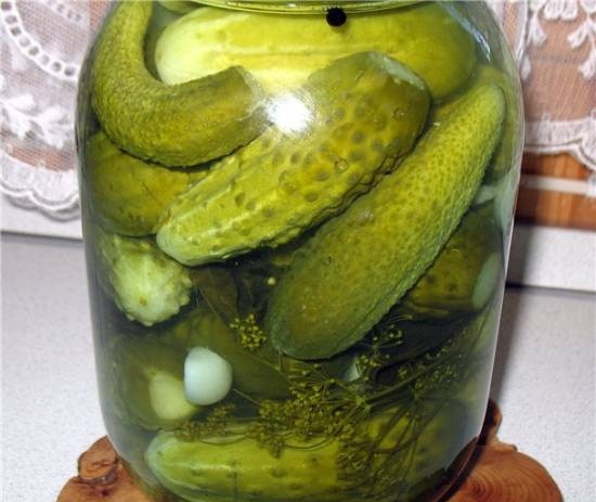 Cucumbers with vodka
