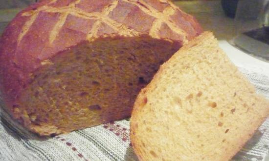 Wheat-rye bread with whole grain flour (oven)