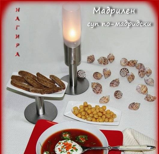 Gourmet lunch – 1. Madrilene with beet juice