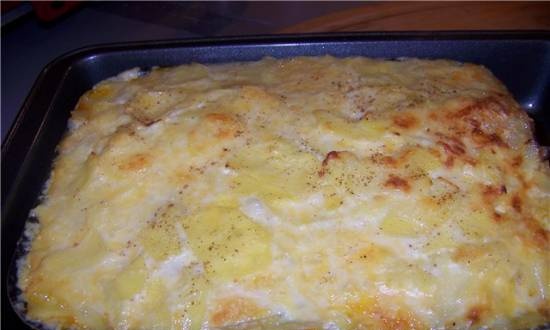 Potato gratin with minced meat