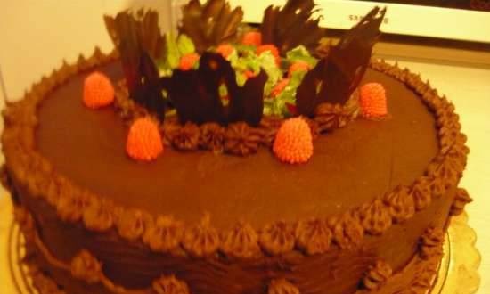 Chocolate-raspberry mousse cake