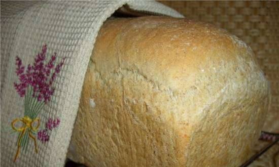 לחם עם קמח מלא איטלקי על גבינה קוטג '(תנור)