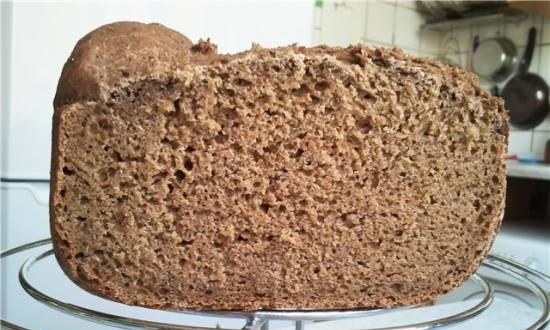 לחם שיפון עם סובין (יצרנית לחם)