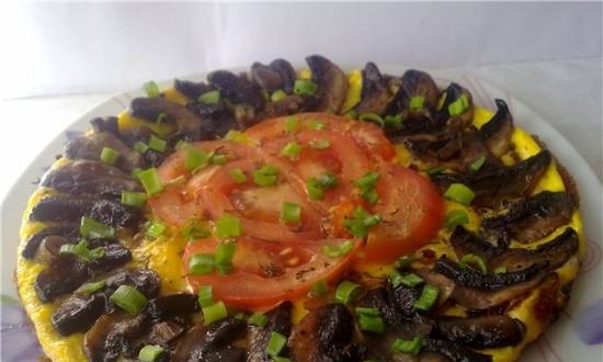 Omelet with mushrooms from the movie "Ninochka"