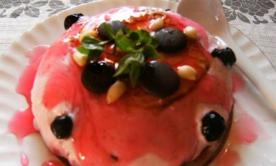Curd and berry dessert