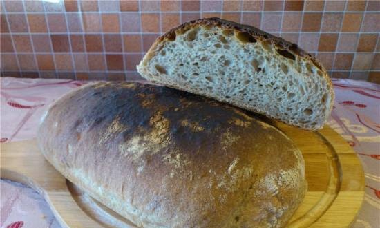 Ciabatta integrale, accelerated technology in 3.5 hours (oven)