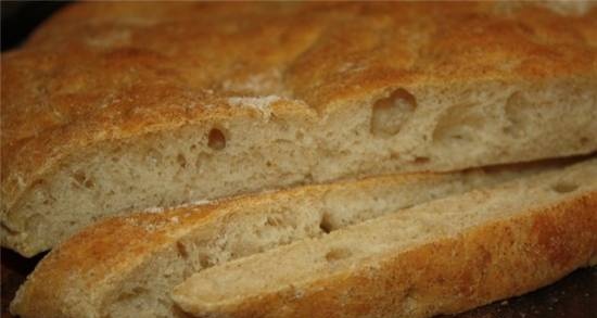 Ciabatta (kneading in a bread machine)