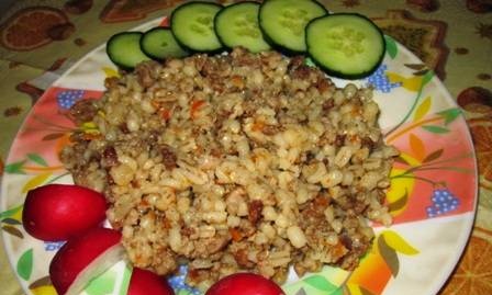 Pearl barley with minced meat (Perfezza-58)