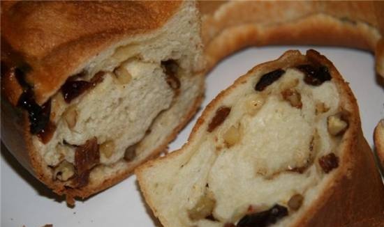 Austrian reindling (shaped roll with dried fruits and nuts)