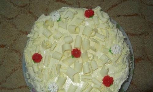 Rafaello cake with white chocolate