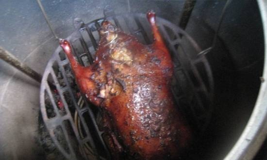 Duck baked in a tandoor