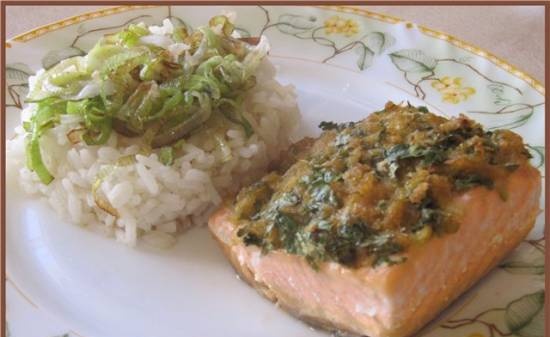 Asian salmon with lime sauce