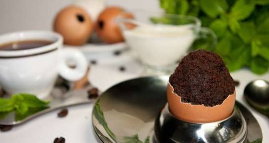 Brownies "Faberge Egg" in eggshell