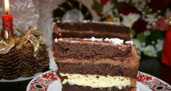 Chocolate cake "Christmas morning"
