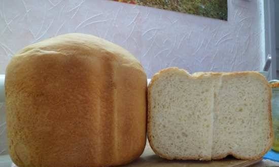 Sourdough wheat bread in a bread maker