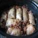 Cabbage rolls with rice, meat and quince