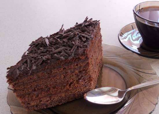 Truffle cake on chocolate