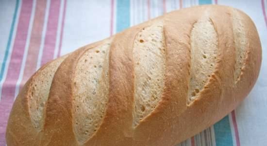 Long-fermented wheat loaf