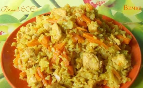 Pilaf with chicken (multicooker-pressure cooker Brand 6051)