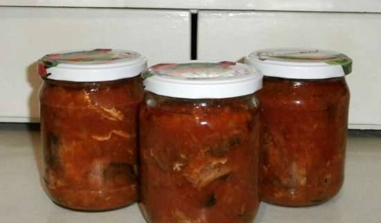 Fish in tomato sauce (canned) in the Comfort Fly pressure cooker