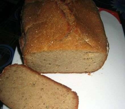 Rye bread with oat flakes (without ferments and malt) in a bread maker