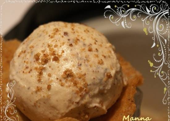 Ice cream "Walnut" without eggs (helado de nueces sin huevos) in Brand 3811 ice cream maker