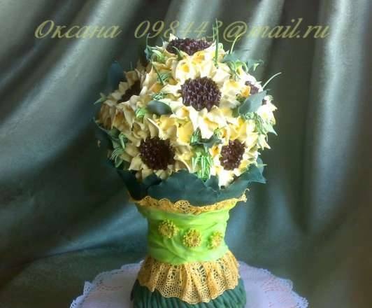 Cake "Bouquet of sunflowers"