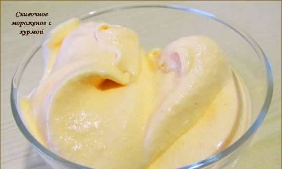 Ice cream with persimmon in Brand 3811 ice cream maker