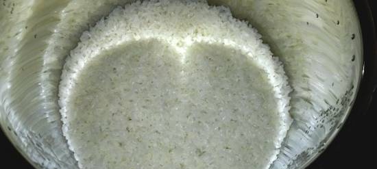 Brown rice unpolished in a Brand 6050 pressure cooker
