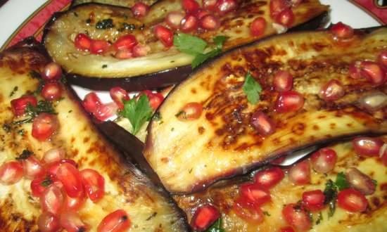 Eggplant in mint-pomegranate sauce