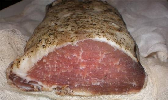Raw-cured pork basturma