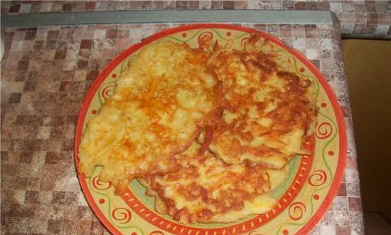 Potato pancakes with cheese