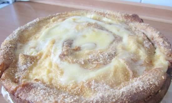 Pancake cake with mascarpone