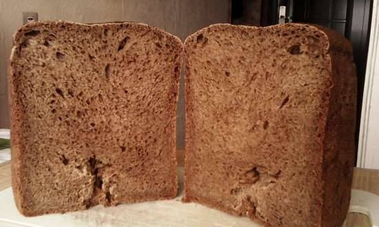 Wheat-rye yeast bread with potato flakes