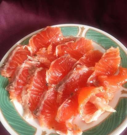 Salted salmon (ginger + red pepper)