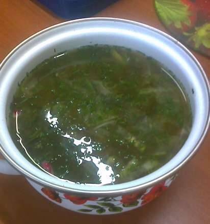 Cold sorrel soup