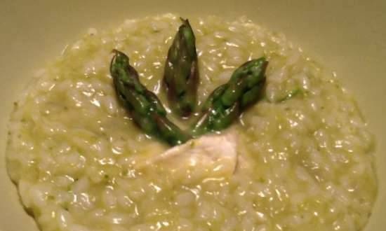 Risotto with green asparagus (subtleties of preparation)