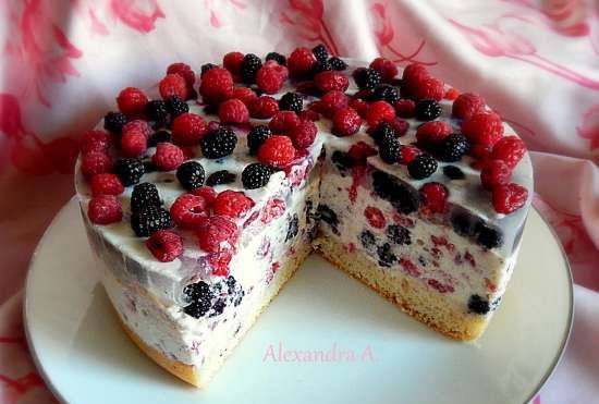 Berry souffle cake (from mascarpone)