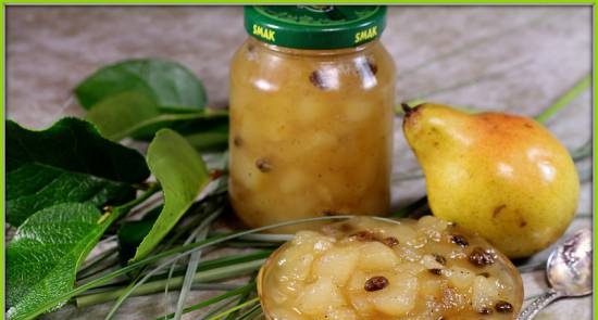 Jam from pears and coffee