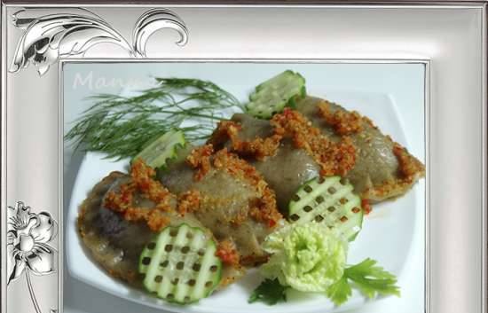 Potato dumplings with vegetable filling (multicooker Philips HD3095)