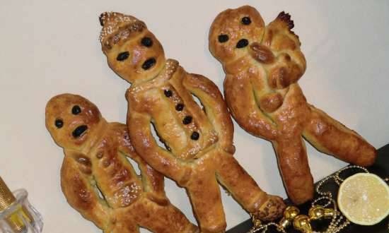 The figurines were made from Stutenkerl and Martinsgans yeast dough