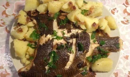 Fried flounder, recipe from northern Germany