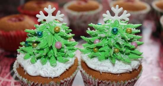 "Fir-trees" cupcakes